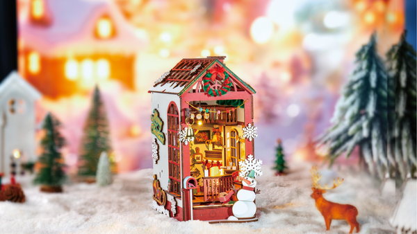 Knutsel mee met Monique voor kerst! De book nook Christmas indoor van Rolife!