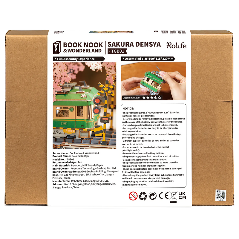 Robotime Book Nook Sakura Densya TGB01